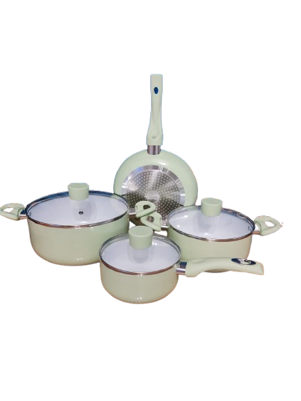 Set Bucătărie 7 Piese VERDE – Oale și Tigaie Versatile pentru Gătit + Set de Cuțite Cadou Set Bucătărie 7 Piese VERDE – Oale și Tigaie Versatile pentru Gătit + Set de Cuțite Cadou